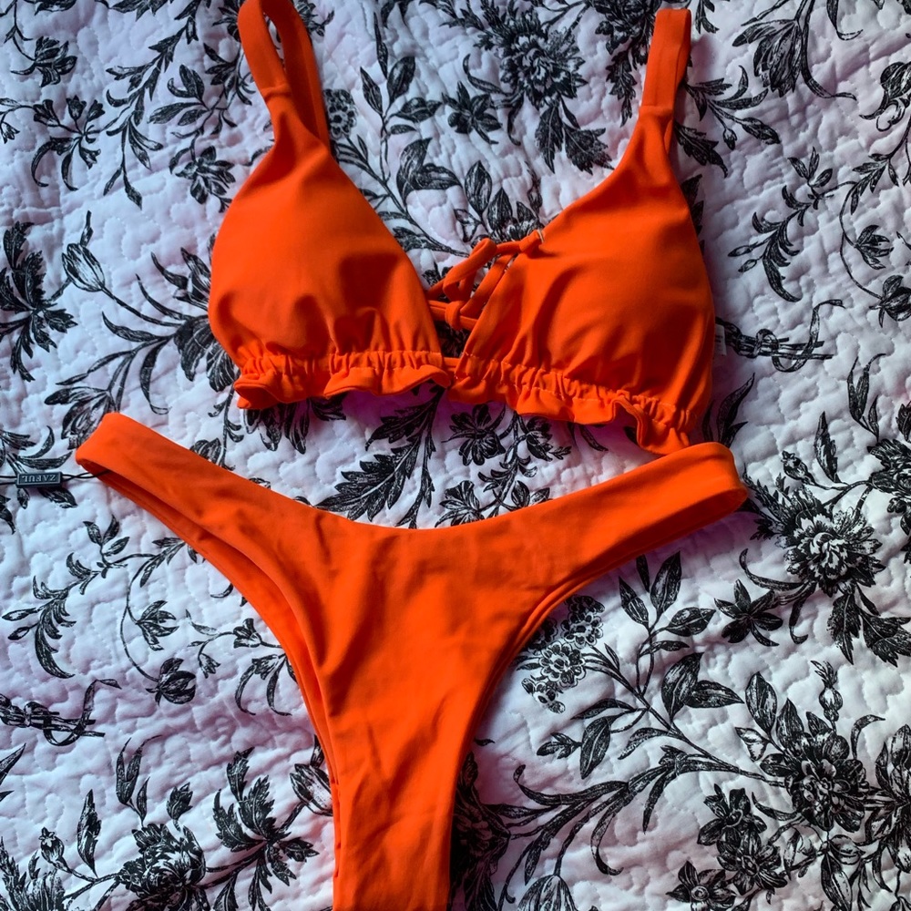 Brand new orange cheeky/thong bikini